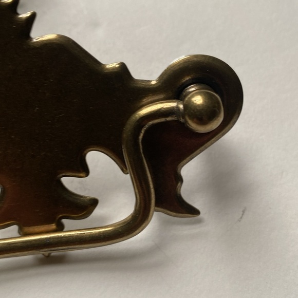 Antique solid brass furniture hardware. Drawer pulls. - Picture 8 of 9